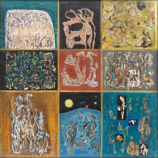 Espaces engourdis, peinture, Simon Hantaï