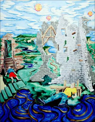 Double Trouble, peinture, Antoine Carbonne