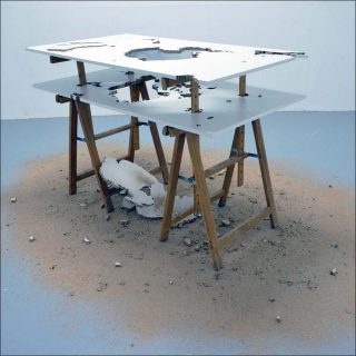Table à dessin, installation, Benoit Pierre