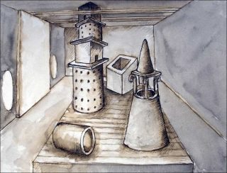 Destruction Annoncée #7, dessin préparatoire, Dominique Angel