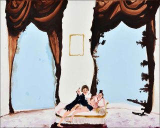 Velvet curtains, peinture, Genieve Figgis