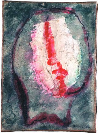 Tête d’otage no. 20, peinture, Jean Fautrier