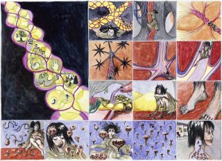 Storyboard Celui que je suis – Planche 2, aquarelle, Lucie picandet