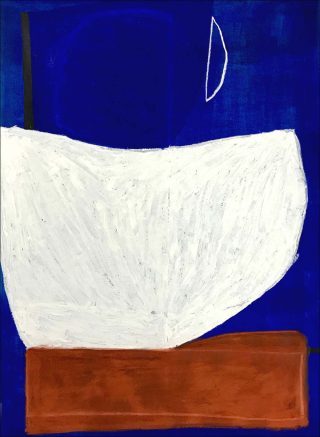 Equilibre et la lune, peinture, Caroline Denervaud