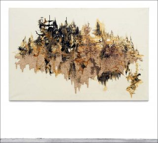 Paysage 1, technique mixte, Ferdinand Kokou Makouvia