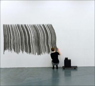 Mesurer les actes, Dessin in situ, Marianne Mispelaëre