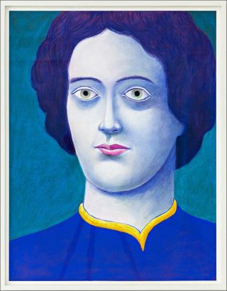 Blue Portrait, peinture, Nicolas Party