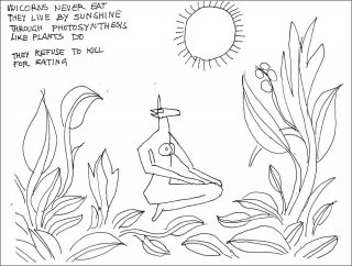 Unicorns never eat, dessin, Yona Friedman