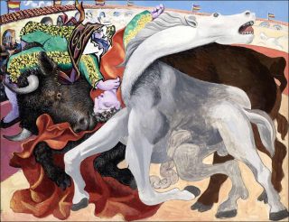 Corrida : la mort du toréro, peinture, Pablo Picasso