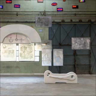 Le nouveau monde industriel, vue d'exposition, Io Burgard