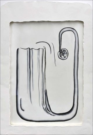 La statique de la chute, peinture, Io Burgard