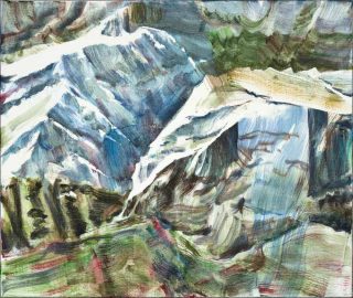 Google Earth Hannibal (Alpes), peinture, Matthieu Montchamp