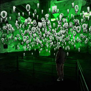 Particules Binaires, installation, Miguel Chevalier