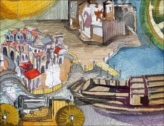 Inland Voyages in An Inland Voyage (détail), peinture, Mira Sanders