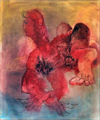 Red Sphinx, peinture, Autumn Ramsey