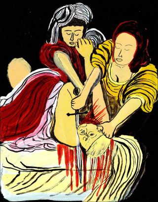 « Judith Beheads Holofernes », dessin, Arrington de Dionyso