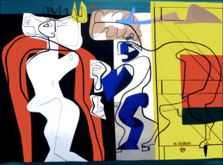 La Femme et le maréchal ferrant, tapisserie, Le Corbusier