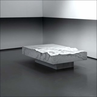 Mathieu Lehanneur, Table basse rectangulaire Ocean Memories (Blanche), 2017