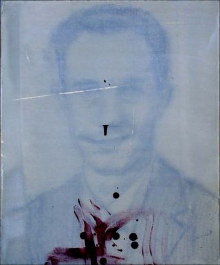 Portrait qui saigne, peinture, Fabien Boitard