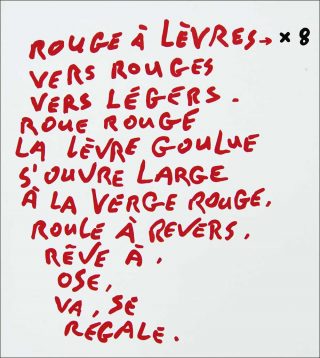 Rouge à llèvvrres, peinture, Jean Dupuy