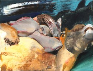 Hungry Lion 2, peinture, Adrian Ghenie