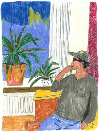 Bed work SA17D14, dessin, Soufiane Ababri