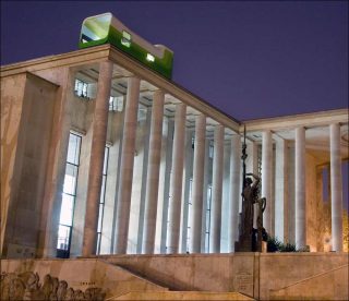 Hotel Everland on the roof of the Trocadéro 2007, installation, Sabina Lang et Daniel Baumann