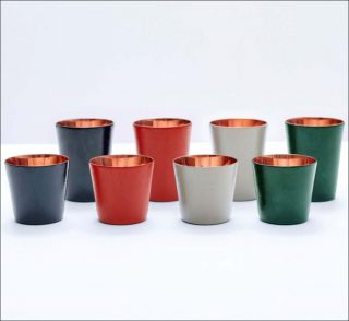 Rikio Hikimochi (Atelier Wajimanuri Studio Raku), tasses Urushibo, 2018