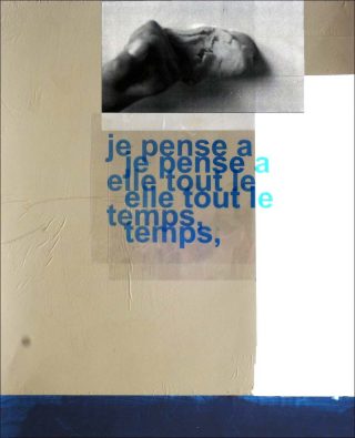 Je pense à elle..., collage, Miquel Mont