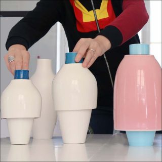 Matali Crasset, collection de vases Les Capes, 2018