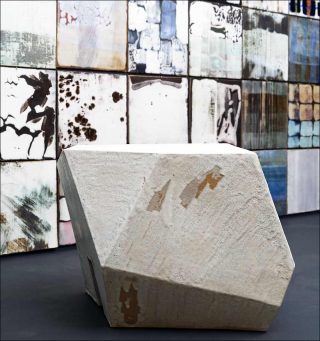 Armelle Benoit, Fresque murale maison Urvater et table Ice Cube, 2017