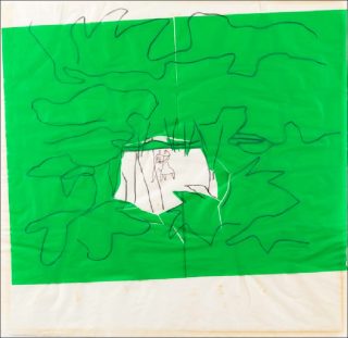 Oscar Niemeyer, collage sans titre.