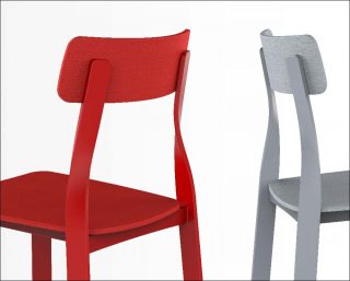 Simire et LeviSarha (Sarha Duquesne et Levi Dethier) et Simire, chaises Strap, Incubateur French Design 2018