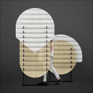 Culture In et Juam Studio (Amélie Claudin et Julien Vignal), paravents Gommette, Incubateur French Design 2018