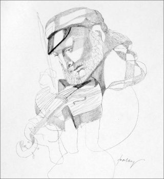 Lajos Szalay, Le violoniste.