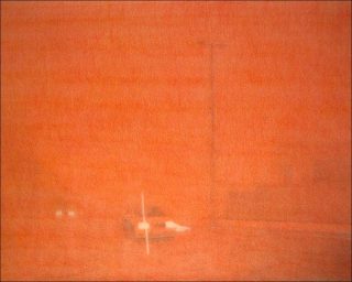 Lina Jabbour, Tempête orange (les palmiers) (détail), 2013.