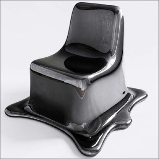 Philipp Aduatz, Melting Chair Black Chrome, 2011