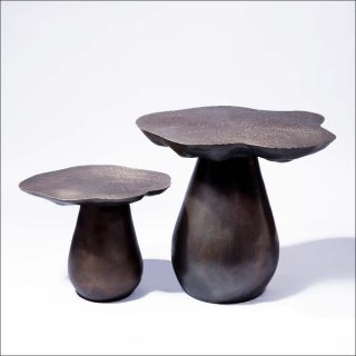 Emma Donnersberg, tables d’appoint Mushrooms, série Organika, 2017