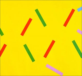 Rosemarie Castoro, Red Blue Purple Green Gold, 1965.