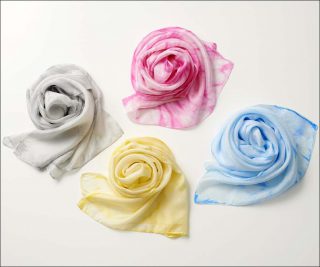 Atelier Kyoto Shibori Bikyo (Kiichi Matsuoka), foulards Shibori (Kyo-Kanoko-Shibori)