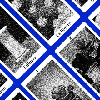 Yasmina Deek, Romane Schwartz, Carla Martinez-Rivera, Alexandra Pascual, Échantillon de cartes divinatoires inspirées des symboles du Mobilier national, 2019