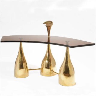 Philippe Hiquily, Bureau avec lampe intégré, 1970 (édition de 2010)