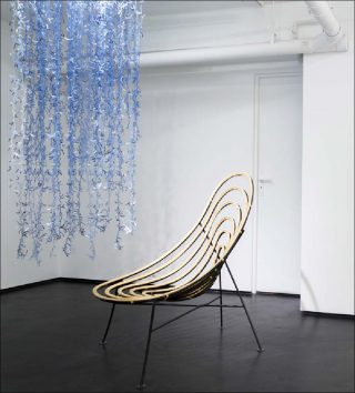 Patrick Nadeau, suspension lumineuse Rainforest et fauteuil Lianas
