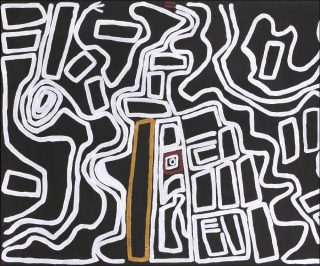 Walala Tjapaltjarri, Autoportrait à Wilkinkarra.