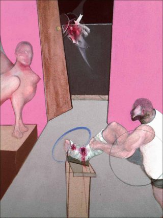 Francis Bacon, Oedipus and the Sphinx after Ingres, 1983.