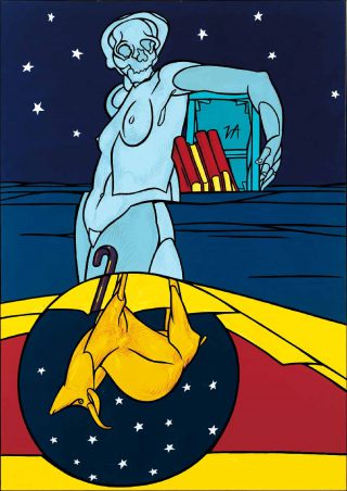 Valerio Adami, La notte dello stambecco, 1988.