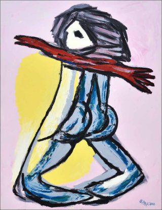 Karel Appel, Standing Nude, 2000.