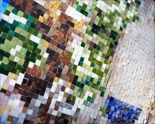 Isabelle Levadoux, Pixels Métalliques, 2019.