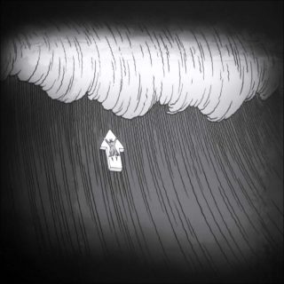 Marc-Antoine Mathieu, Le ballet d'étourneaux (détail), 2015.