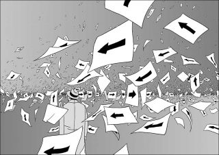 Marc-Antoine Mathieu, Le ballet d'étourneaux (détail), 2015.